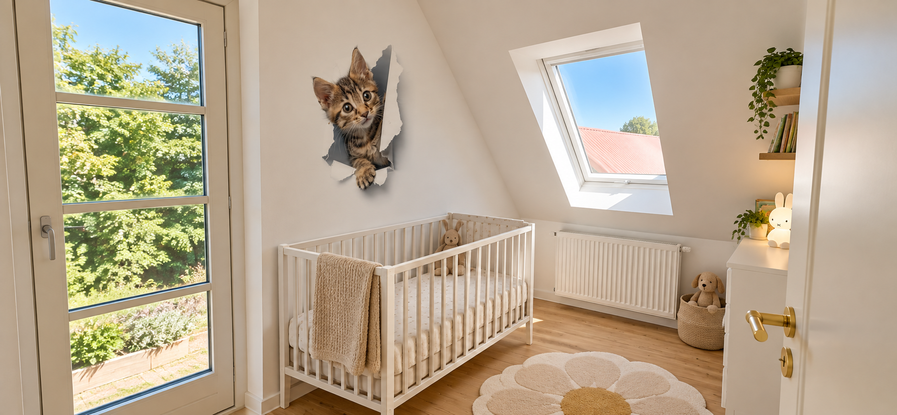 Børneværelse med kat